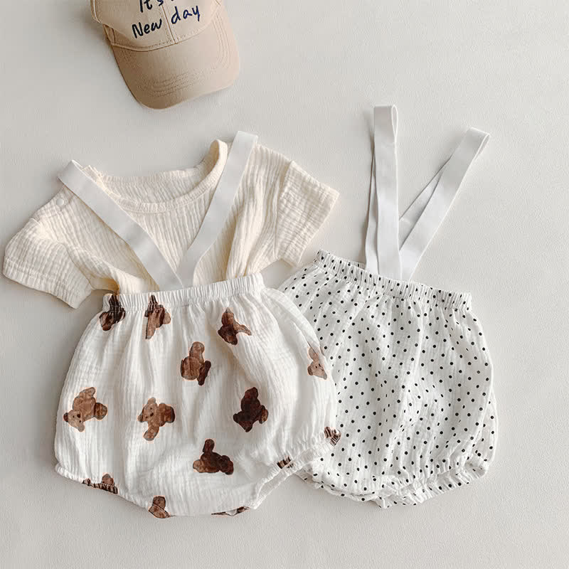 Baby Bear Polka Dot Overalls