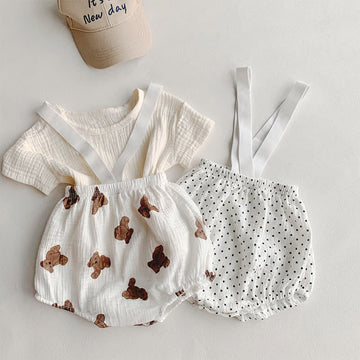 Baby Bear Polka Dot Overalls
