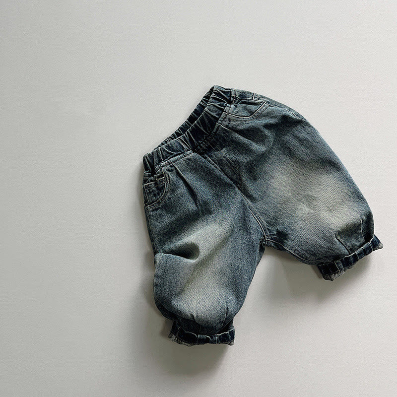 Toddler Denim Retro Casual Pants