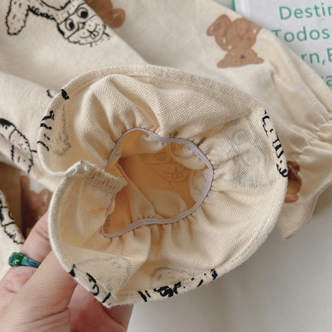 Toddler Girl Stringy Selvedge Animal Dress