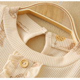 Toddler Girl Bear Lace Trim Shirt and Pants Set