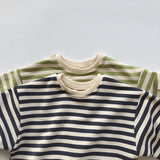 Toddler Boy Striped Crew Neck Casual Sweatshirt