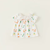 Toddler Girl Lace Collar Graffiti Tee