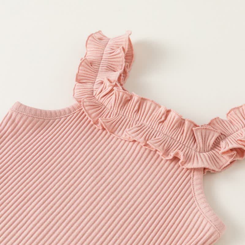 Toddler Girl Ruffled Solid Color Camisole
