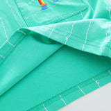Baby Toddler Rainbow Striped Tee and Shorts Set