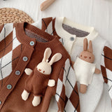 Toddler Diamond Pocket Bunny Color Block Cardigan