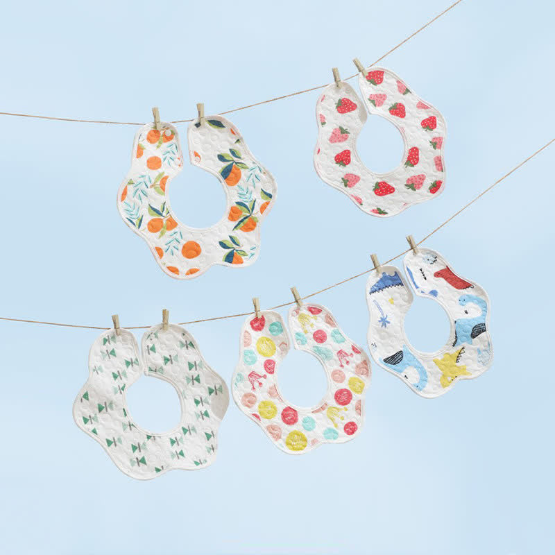 Baby Four Layer Fruit Dino Absorbent Bib 1 Piece