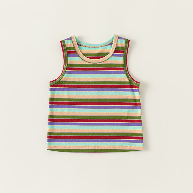 Toddler Boy Striped Crew Neck Tank Top
