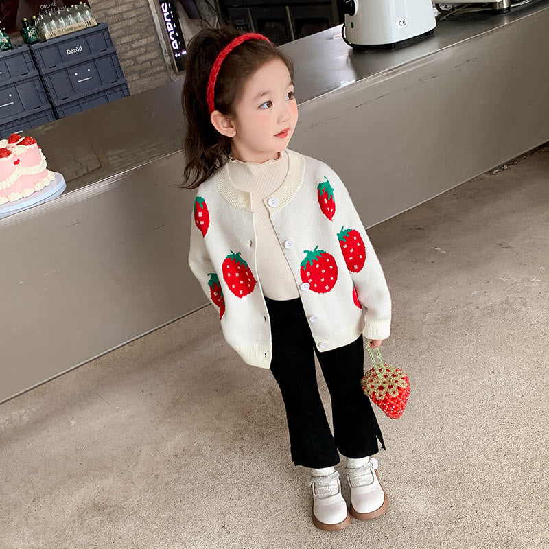 Toddler Girl Strawberry Sweet Cardigan