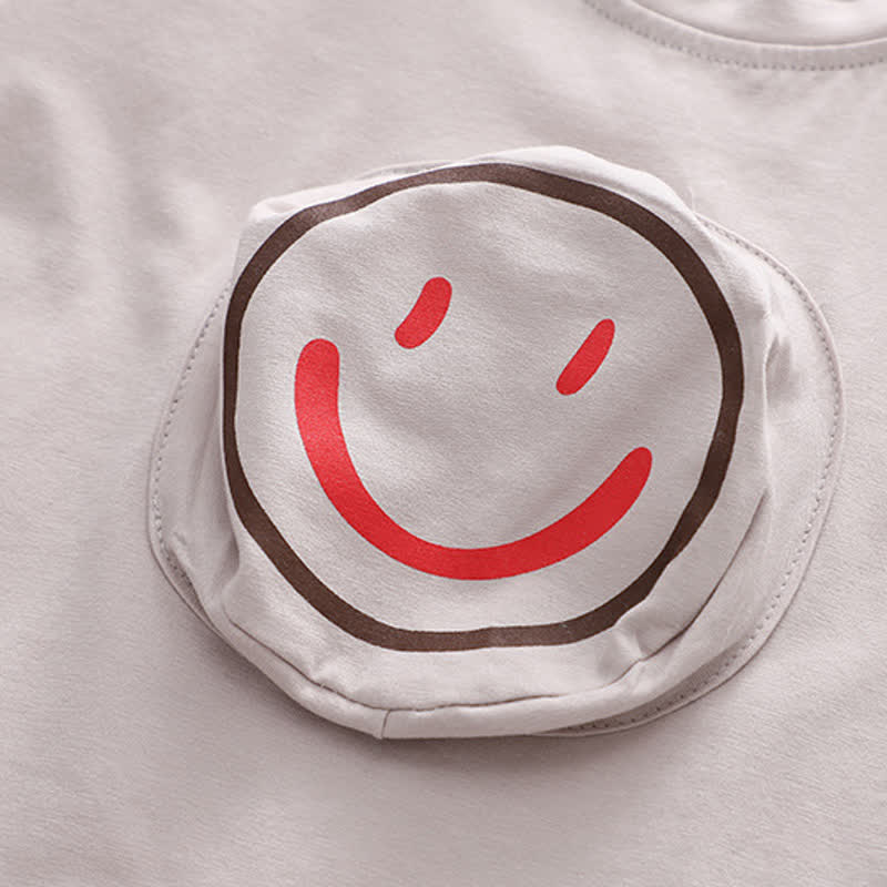 Toddler Boy Smiley Tee and Casual Shorts Set