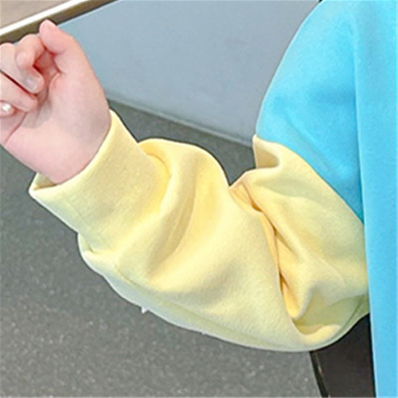 Toddler Girl Macaron Color Star Sweet Hoodie