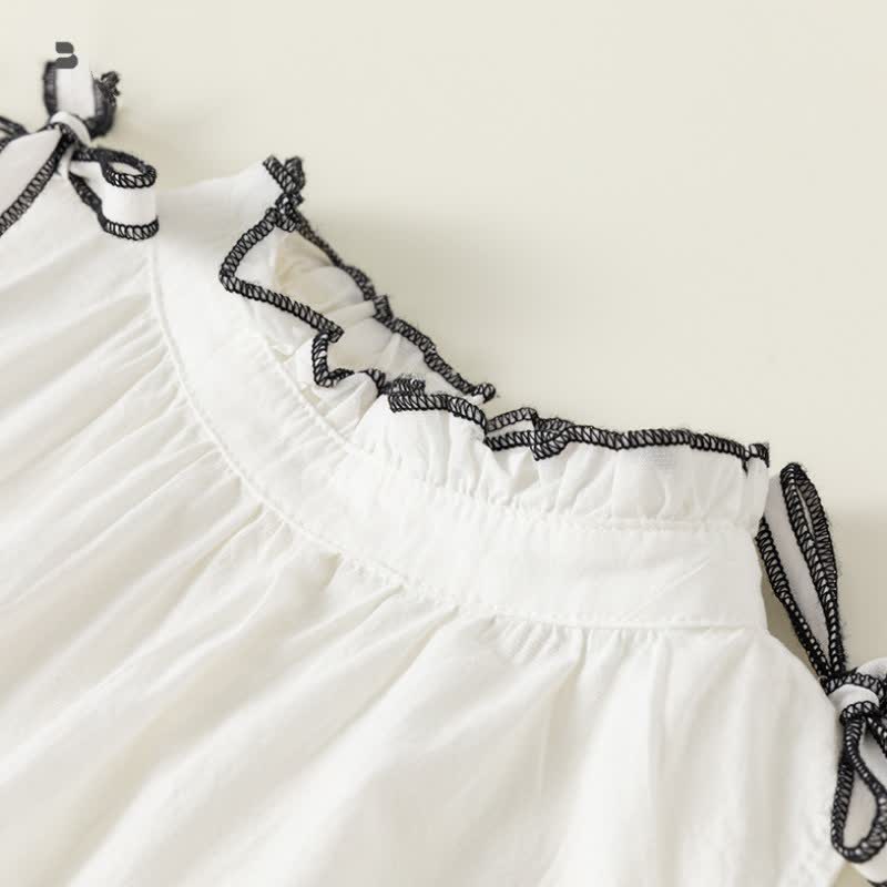 Toddler Girl Bowknot Lace Sleeveless Blouse
