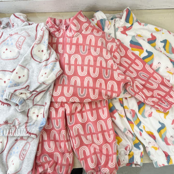 Toddler Fleece Multicolor Animal Sweatsuit 2 Pieces Set