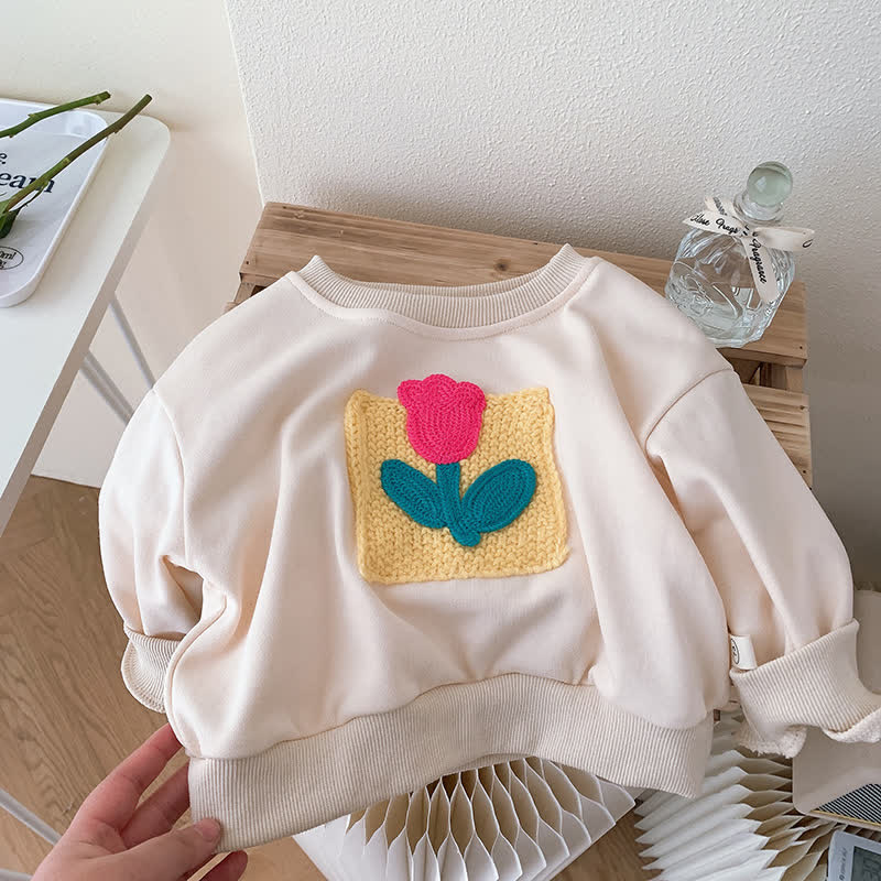 Baby Toddler Flower Casual Sweatshirt