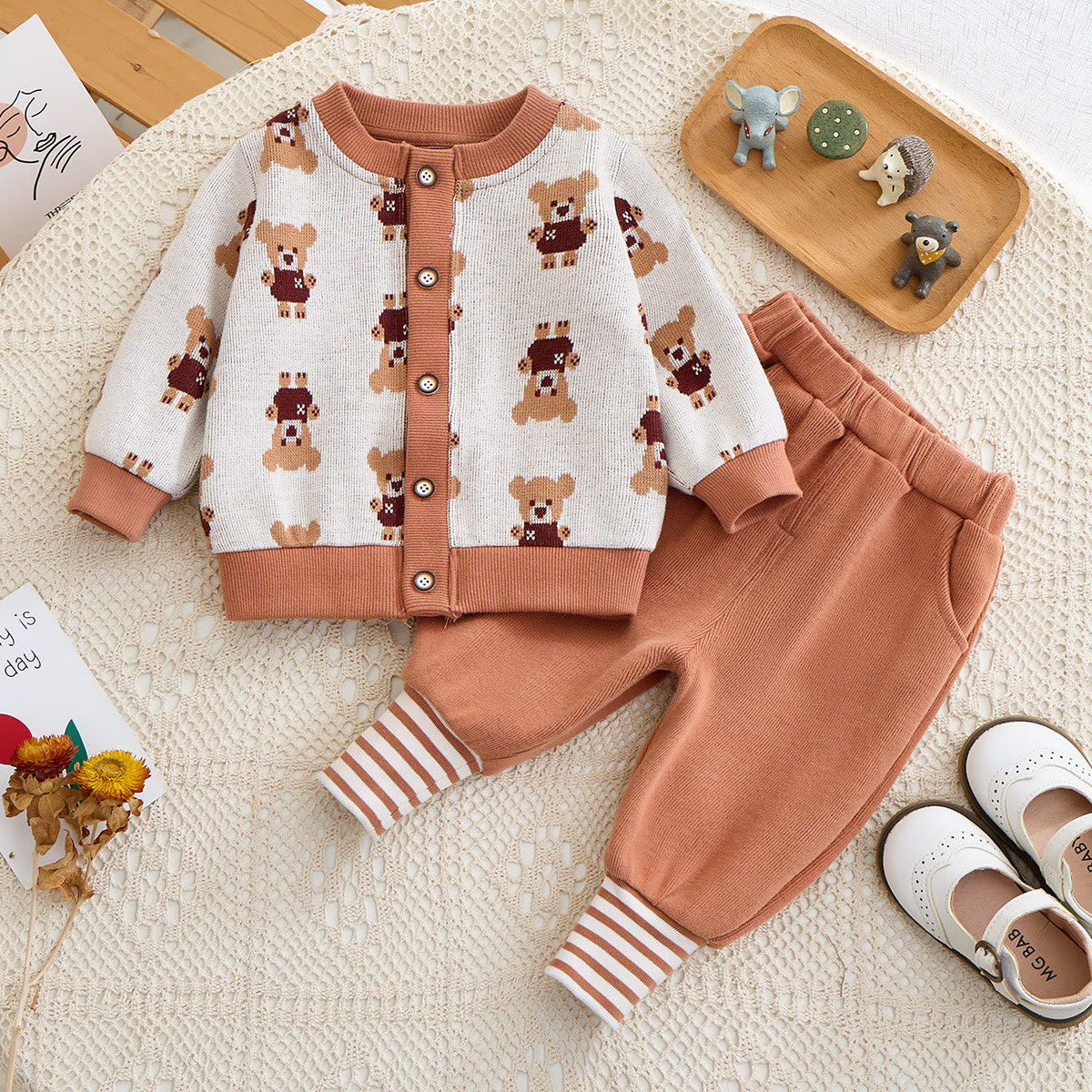 Baby Cute Bear Brown 2 Pieces Set