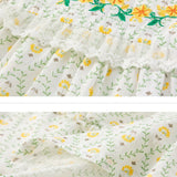 Toddler Girl Embroidered Floral Lace Collar Dress