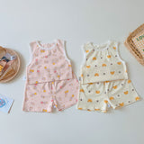 Toddler Bunny Bear Sleeveless Pajamas Set