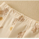 Toddler Girl Bear Lace Trim Shirt and Pants Set