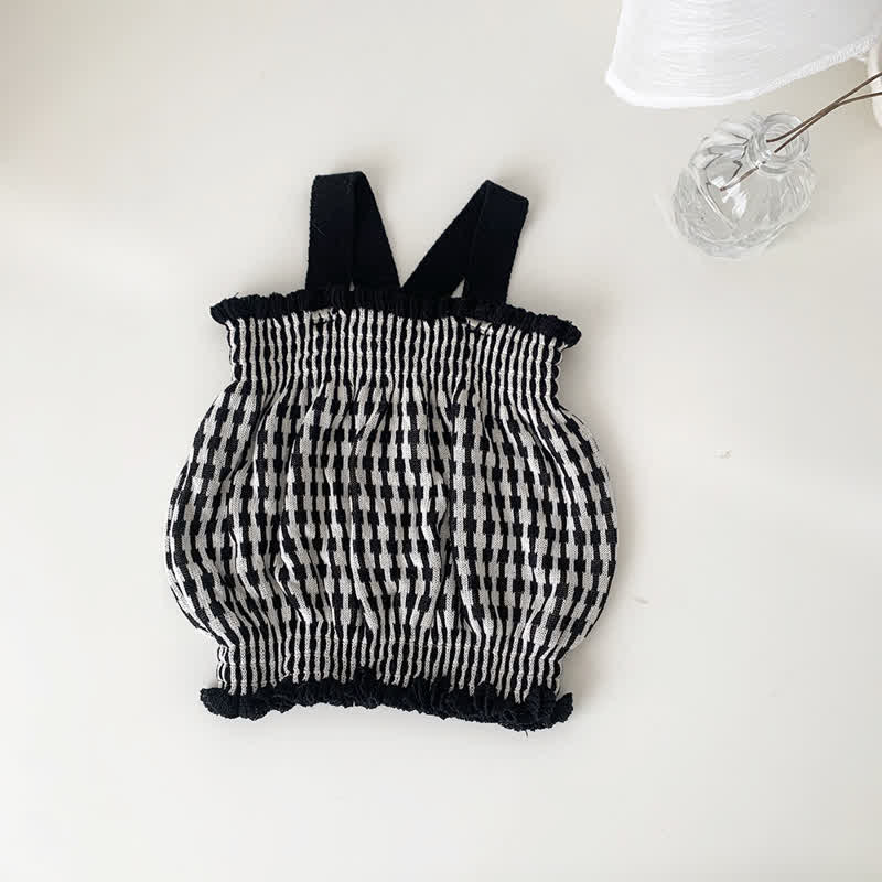 Toddler Girl Plaid Knitted Camisole