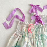 Baby Flowers Camisole Bodysuit with Sister Dress