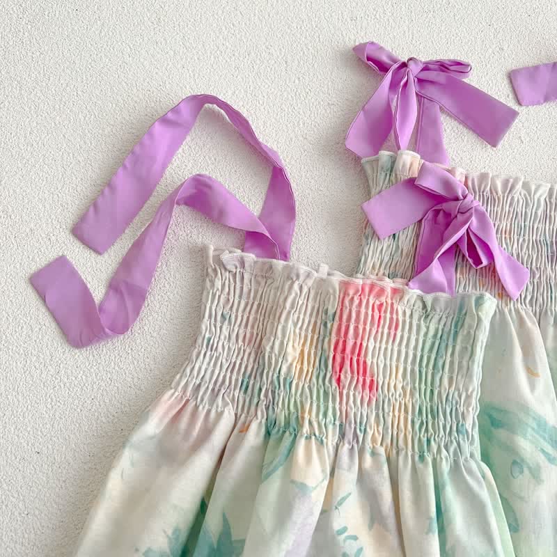 Baby Flowers Camisole Bodysuit with Sister Dress