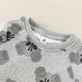 Toddler Bow Teddy Bear Casual Sweatshirt