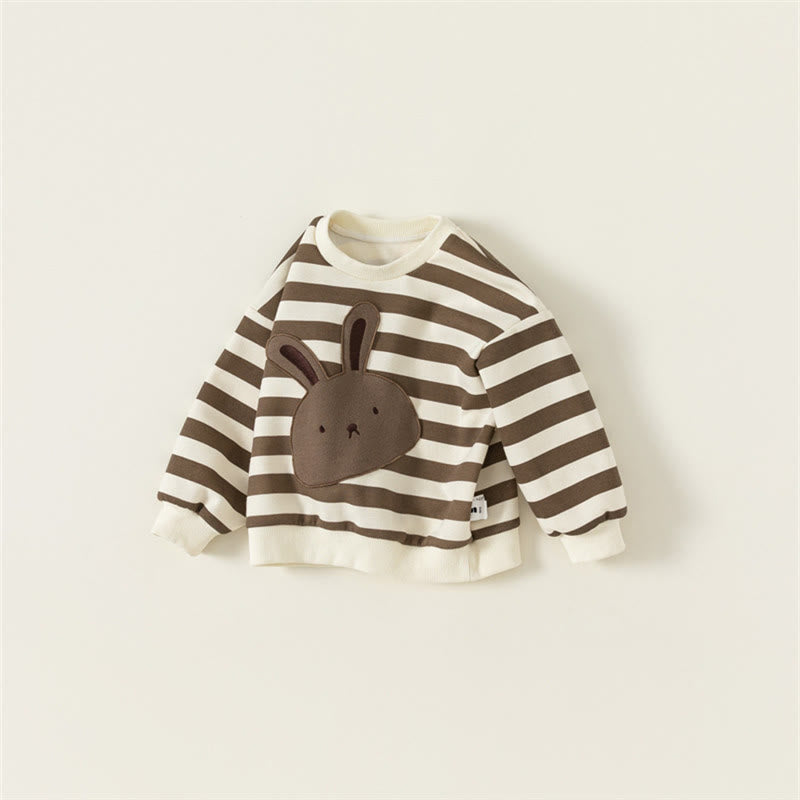 Toddler Striped Rabbit Sweatshirt