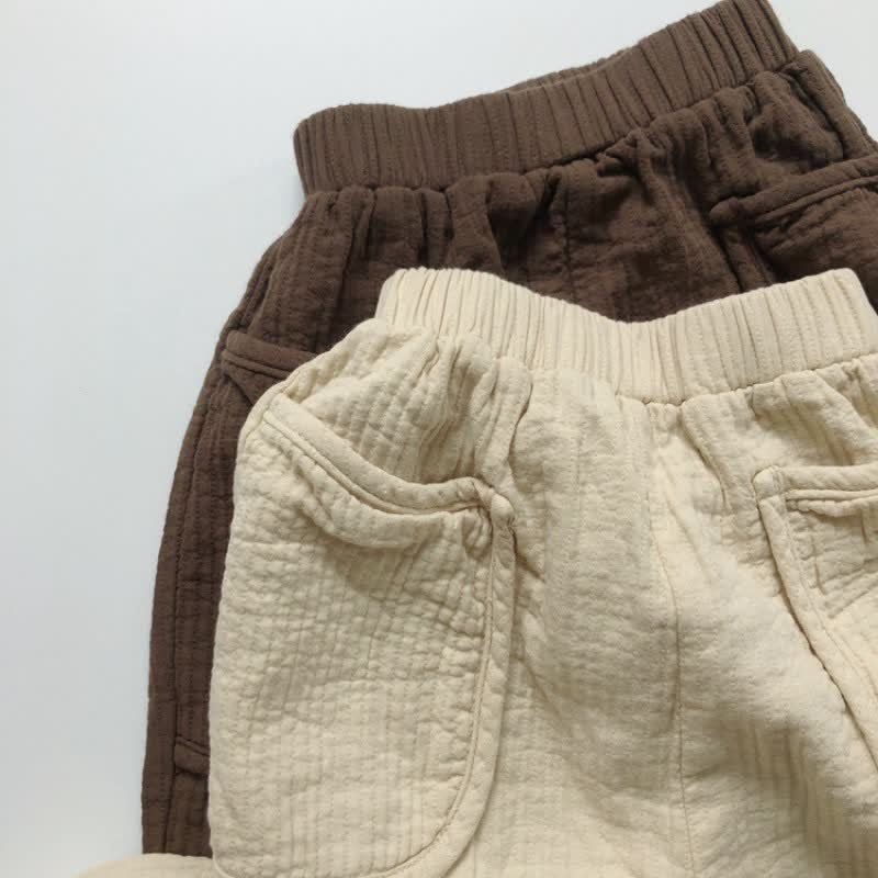 Toddler Boy Retro Solid Color Pocket Casual Pants