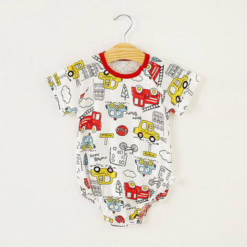 Baby Cars Crew Neck Pajamas Bodysuit