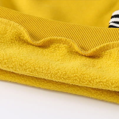 Toddler Striped Bear Round Neck Sweatshirt