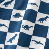 Toddler Dinosaur Plaid Knitted Lovely Vest
