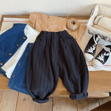 Toddler Boy Solid Color Linen Casual Pants