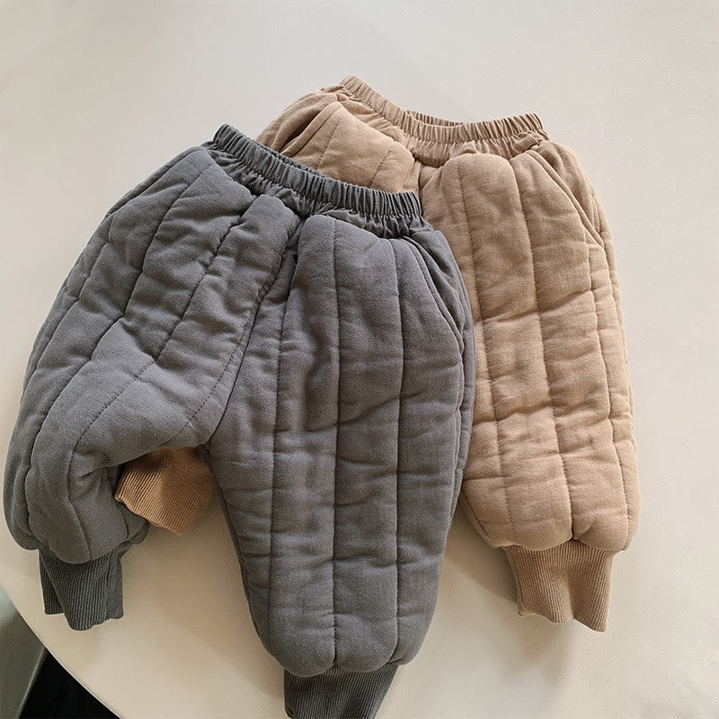 Toddler Solid Color Fleece Lined Jogger Pants