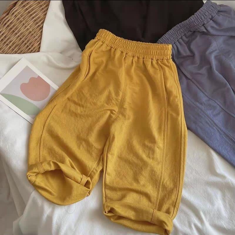 Toddler Boy Solid Color Multicolor Loose Pants