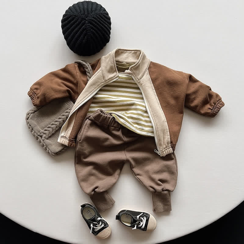 Toddler Boy Retro Color Block Jacket