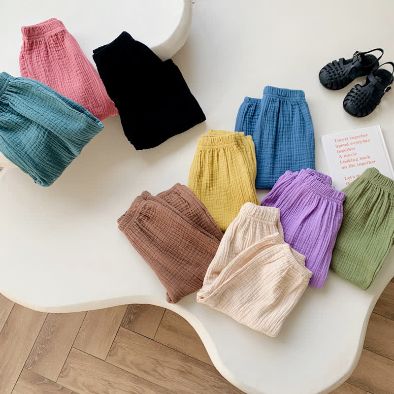 Toddler Solid Color Versatile Pants