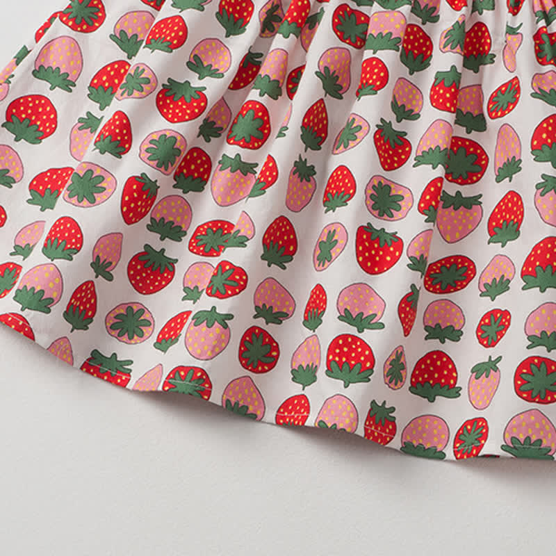 Toddler Strawberry Cherry Flower Sling Dress