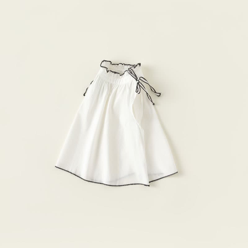 Toddler Girl Bowknot Lace Sleeveless Blouse