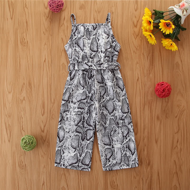 Toddler Girls Retro Snake Jumpsuit