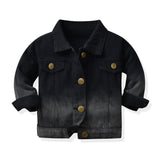 Baby Toddler Gradient Cropped Denim Jacket