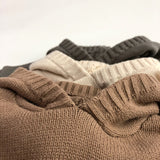 Toddler Solid Color Hooded Knitted PocketSweater