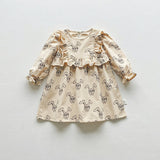 Toddler Girl Stringy Selvedge Animal Dress