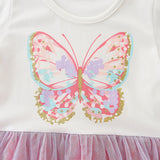 Toddler Girl Butterfly Mesh Splicing Dress