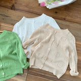 Toddler Bear Knitted Button Cardigan