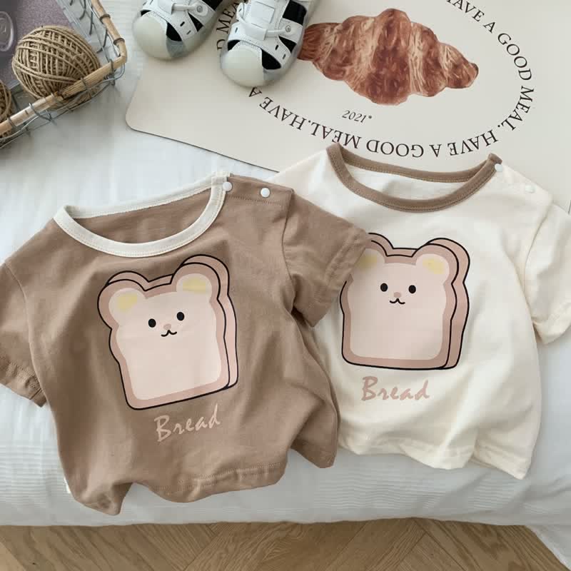 BREAD Baby Toddler Bear Tee and Shorts Set