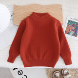 Toddler Knitted Solid Color Loose Sweater