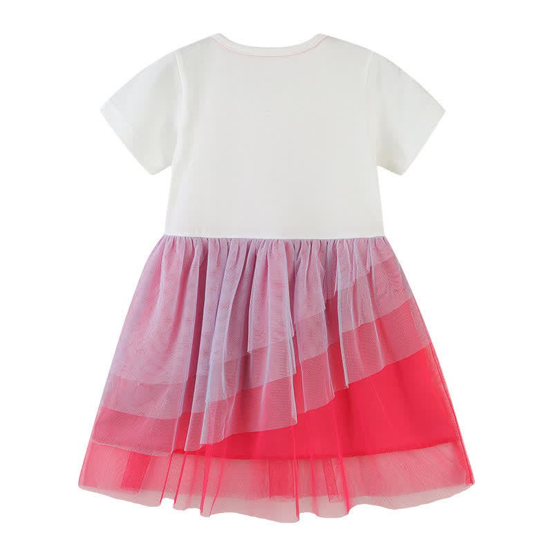 Toddler Girl Butterfly Mesh Splicing Dress
