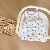 Toddler Bunny Bear Sleeveless Pajamas Set