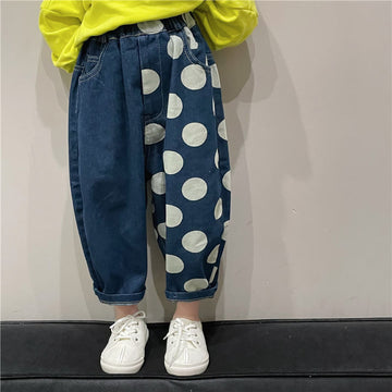 Toddler Dots Denim Pants