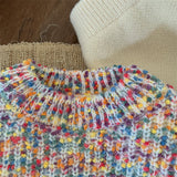 Toddler Girl Multicolor Knitted Fleece Sweater